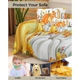 thumbnail image 4 of Thanksgiving Pumpkin Sofa Covers for 3 Cushion,Washable Couch Cover for Sectional Sofa Slipcovers with Tassel,Fall Eucalyptus Gold Orange White Loveseat Covers Futon Cover Throw Blanket 71''x118'', 4 of 8