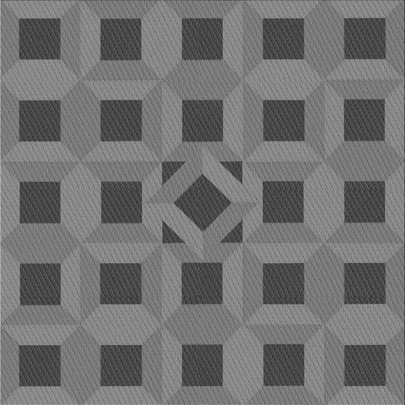 Ahgly Company Machine Washable Indoor Square Transitional Grey Gray Area Rugs, 5' Square