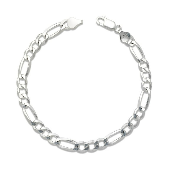 Better Jewelry Solid .925 Sterling Silver Figaro Chain Bracelet