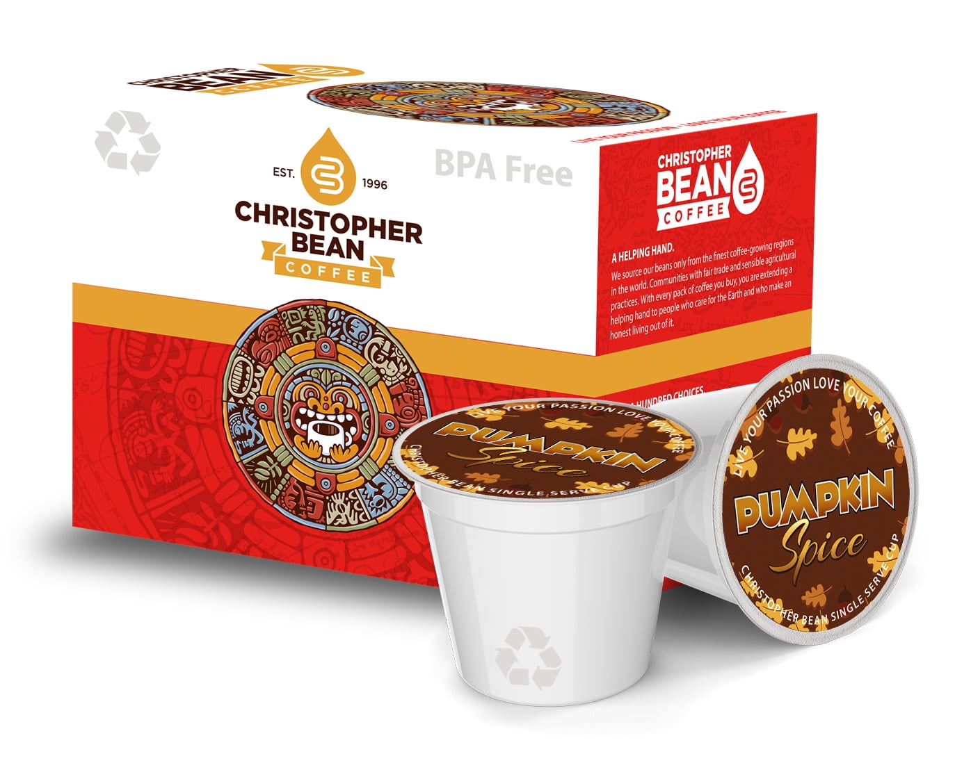Download Pumpkin Spice Single Cup, Christopher Bean Coffee K Cup ...