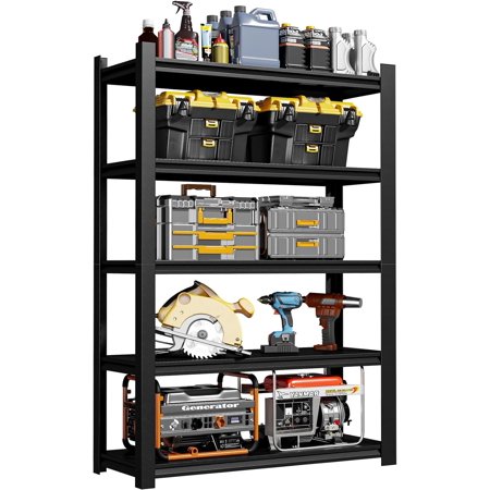 Garage Shelving, 72" H x 35.4" W x 15.8" D Metal Shelving, Adjustable Storage Shelves, 2000LBS Heavy Duty Shelving, 5-Tier Shelving Units, Utility Shelf Racks for Garage, Kitchen, Basement