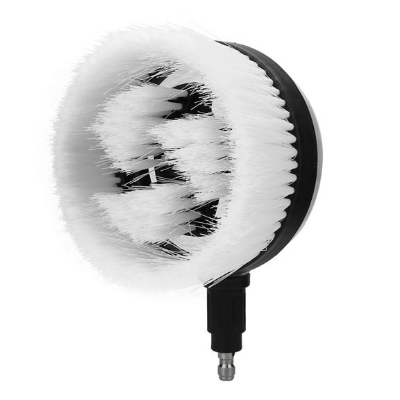360° Rotary Car Wash Brush, High Pressure Washer Attachment With Water-Powered Spinning, Scratch-Free Soft Bristles For Car, Boat, Window Cleaning (1/4” Quick Connect)