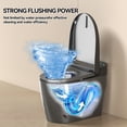 thumbnail image 3 of taoruifang Gray One Piece Smart Toilet, Built-in Bidet with Warm Water & Dryer, Auto Open Close Seat, Intelligent Toilet with Remote Control, 3 of 20