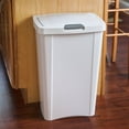 thumbnail image 2 of Sterilite 13 Gallon TouchTop Wastebasket w/ Lid, Opens with Touch, Trash Can for the Kitchen or Mudroom, White, 4-Pack, 2 of 2