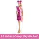 thumbnail image 4 of Barbie Doll, Fun & Fancy Hair with Extra-Long Colorful Blonde Hair and Glossy Pink Dress, 10 Hair and Fashion Play Accessories, 4 of 5