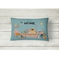 thumbnail image 2 of Carolines Treasures CK7852PW1216 Brown Pug Sweet Home Canvas Fabric Decorative Pillow 12H x16W multicolor, 2 of 2