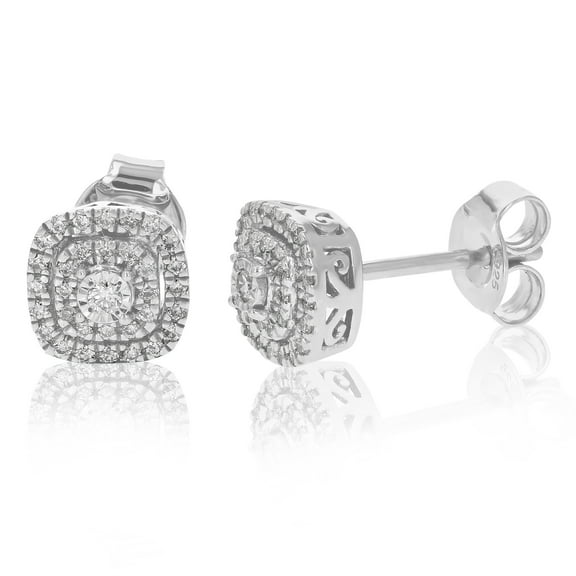 Vir Jewels 1/4 CTTW Lab Grown Diamond Composite Earrings in Sterling Silver With Push Backs For Women