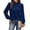 Navy, variant on Long Sleeve Shirts for Women Mock Neck Tops Pleated Front Blouses Dressy Casual Fall Clothes