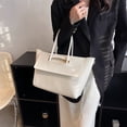 thumbnail image 4 of Bolso Compras para Mujer Bolso Mano Elegante Cuero PU Gran Capacidad (blanco), 4 of 8