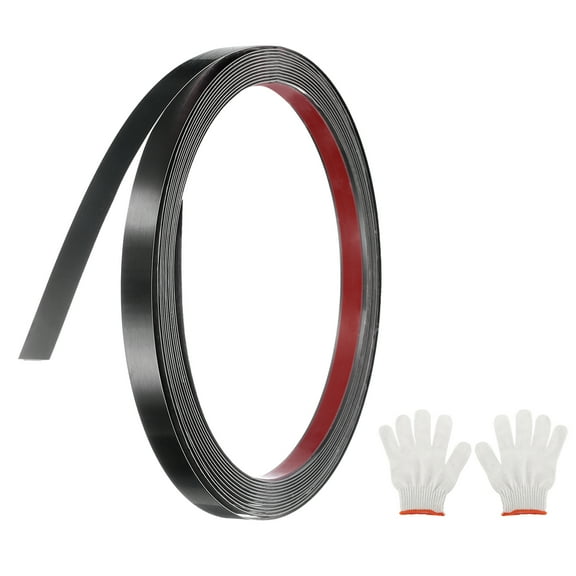 Black Metalized Brushed Finish Molding Trim, Peel and Stick Stainless Steel, Flexible Self-Adhesive Metal Trim for Wall, and Craft Decoration (16.4ft x 0.39")