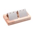thumbnail image 2 of Soporte para pendientes con tarjeta, soporte para colgar, base de madera, etiquetas para pendientes, expositor de pendientes Sostenga 2 pares, 2 of 8