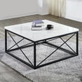 thumbnail image 2 of Steve Silver Skyler White Marble Top Square Cocktail Table, 2 of 7