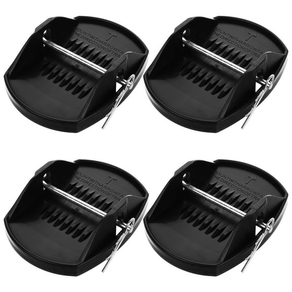 ETHZZLE 4Pcs Black Rectangular Heavy Duty Jack Pads for RV Stabilization and Support