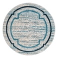 thumbnail image 3 of Unique Loom Oasis Collection Area Rug - Fountain (4' Round Blue/Ivory), 3 of 7
