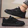 thumbnail image 5 of Rokment Women's Platform Low Top Fashion Sneakers Breathable Casual Embroidery Lace Leather Patchwork Height Increase Chunky Flat Walking Tennis Shoes, 5 of 7