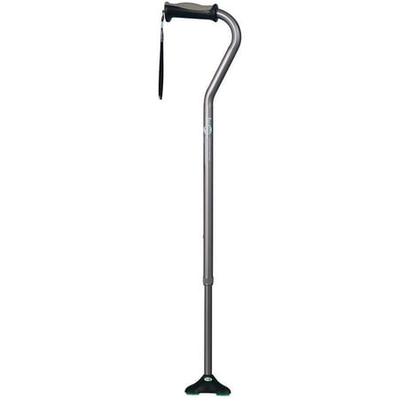 Hugo QuadPod Offset Cane with Ultra Stable Cane Tip, Smoke