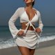 thumbnail image 1 of WILLBEST Traje de Baño Dama conjunto de Bikini de Cuatro Piezas para Vacaciones En La Playa de Color Sólido 2025 para Mujer, 1 of 4