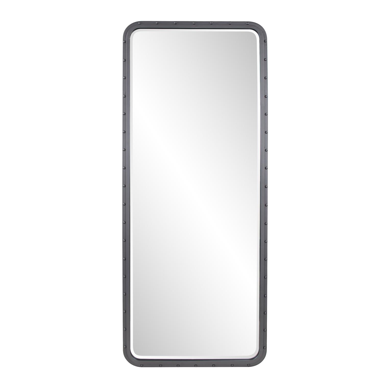 Tyler Dillon Metal Framed Industrial Mirror with Rivet Details