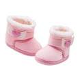 thumbnail image 2 of Gureui Newborn Baby Girls Plush Snow Boots Non Slip Soft Sole Warm Princess Snow Boots, 2 of 6