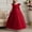 Wine, variant on Dpytoraw Elegant Long Girls Formal Dress With Bow And Beaded For Birthday Party Pageant Gown Girls Tulle Dresses Size 9-10 Years