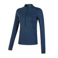 thumbnail image 5 of Ropa de yoga para mujer, top de manga larga con cuello levantado, personalidad, fitness, chaqueta deportiva adelgazante ajustada, top con cremallera para correr, 5 of 5