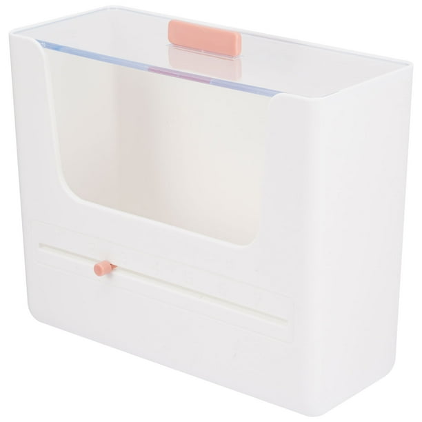 Caja de almacenamiento de escritorio, organizador de maquillaje, caja de almacenamiento de mascarillas con tapa, caja de almacenamiento de cosméticos