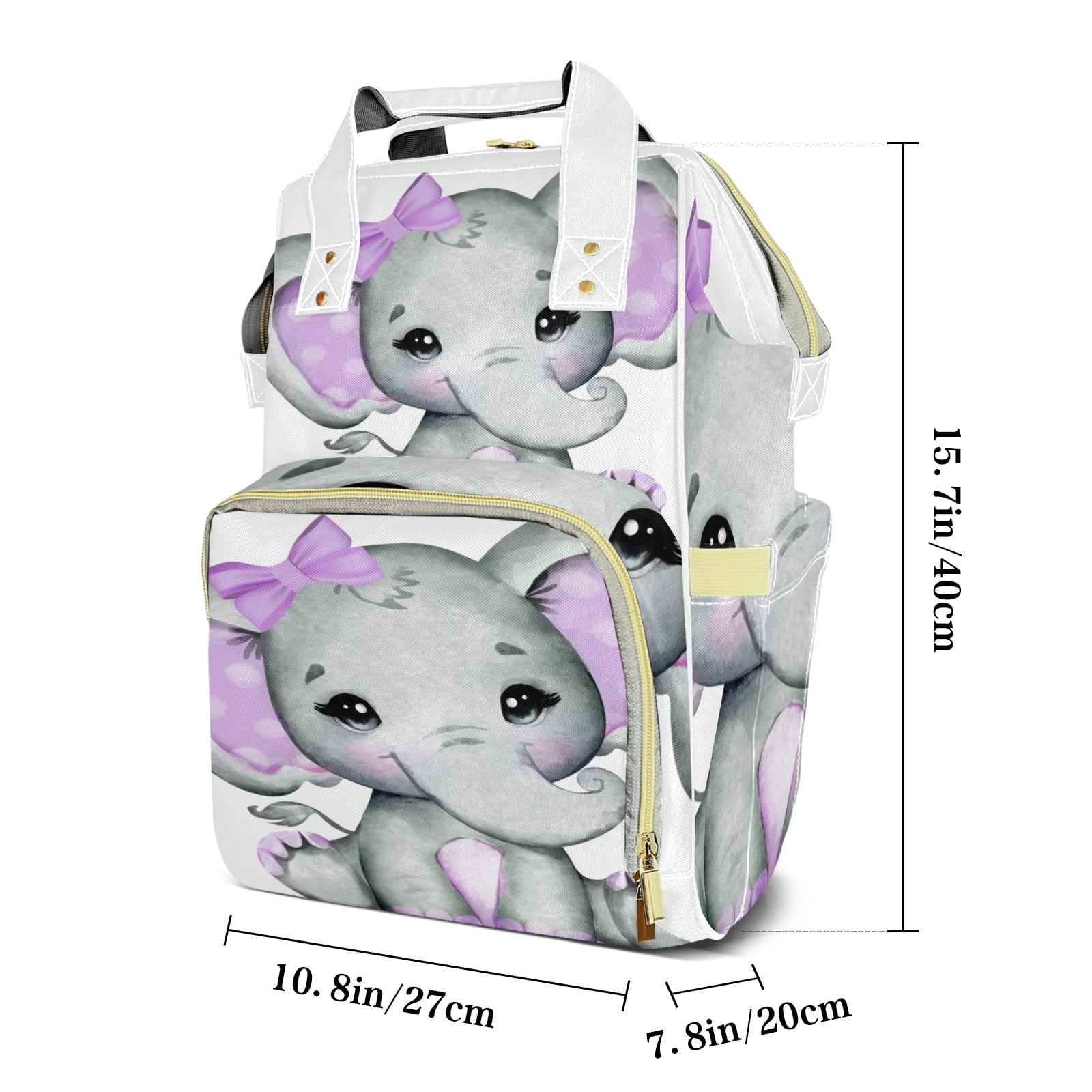 Elephant Diaper Backpack – Large Capacity, Insulated Baby Bottle Pocket, Multifunctional Mommy Bag for Boys & Girls