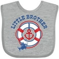 thumbnail image 3 of Inktastic Nautical Little Brother Boys Baby Bib, 3 of 4