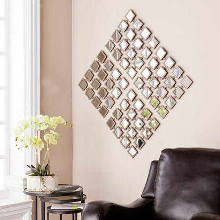 mirrored grid panel 4pc cherish