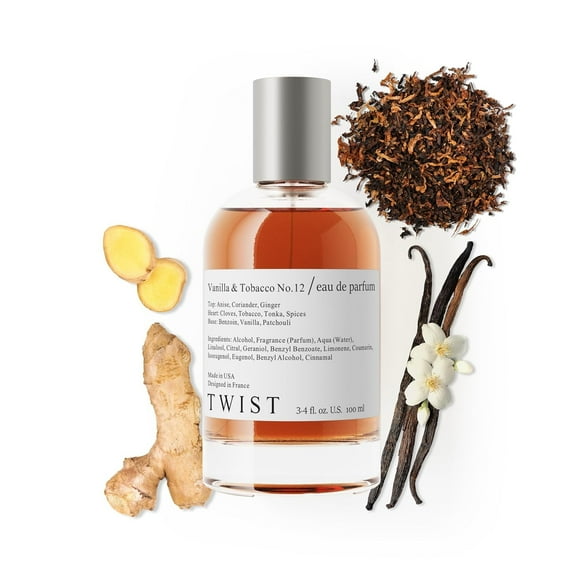 Twist Vanilla & Tobacco No. 12 Inspired by T. Ford Tobacco Vanille, Long-Lasting Perfume for Women & Men, EDP - 100 ml | 3.4 fl. oz.