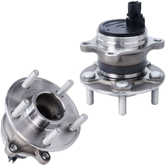 Detroit Axle - 2 Rear Wheel Bearing Hubs for 2012-2018 Ford Focus, Replacement 2013 2014 2015 2016 2017 Focus Wheel Bearing & Hubs Assembly [Without Active Park Assist]