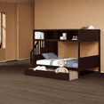 thumbnail image 6 of Solid Wood Twin Over Full Floor Bunk Beds with Two Drawers and Staircase, Bed with Shelfs, Storage Staircase and 2 Drawers, Reinforced Structure for Teens, 6 of 6