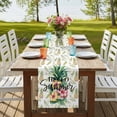 thumbnail image 4 of Table Runners 90 Inches Long Dress Scarves, Pink Yellow Floral Farmhouse Coffee/Dining/Kitchen Table Runner for Living Room, Green Summer Botanical Pastoral 13x90 Inch, 4 of 9