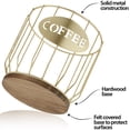 thumbnail image 4 of AEVXKHI Coffee Pod Holders Basket Large Capacity K Cup Storage Organizer with Wooden Base for Kitchen Countertop Pods Espresso Capsules Container, 4 of 8