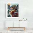 thumbnail image 2 of Zhulong Coffee - China Painting Fantasy Surrealism Mountain Humor Nature White Framed Wall Art Print 6 x 8 inches, 2 of 3
