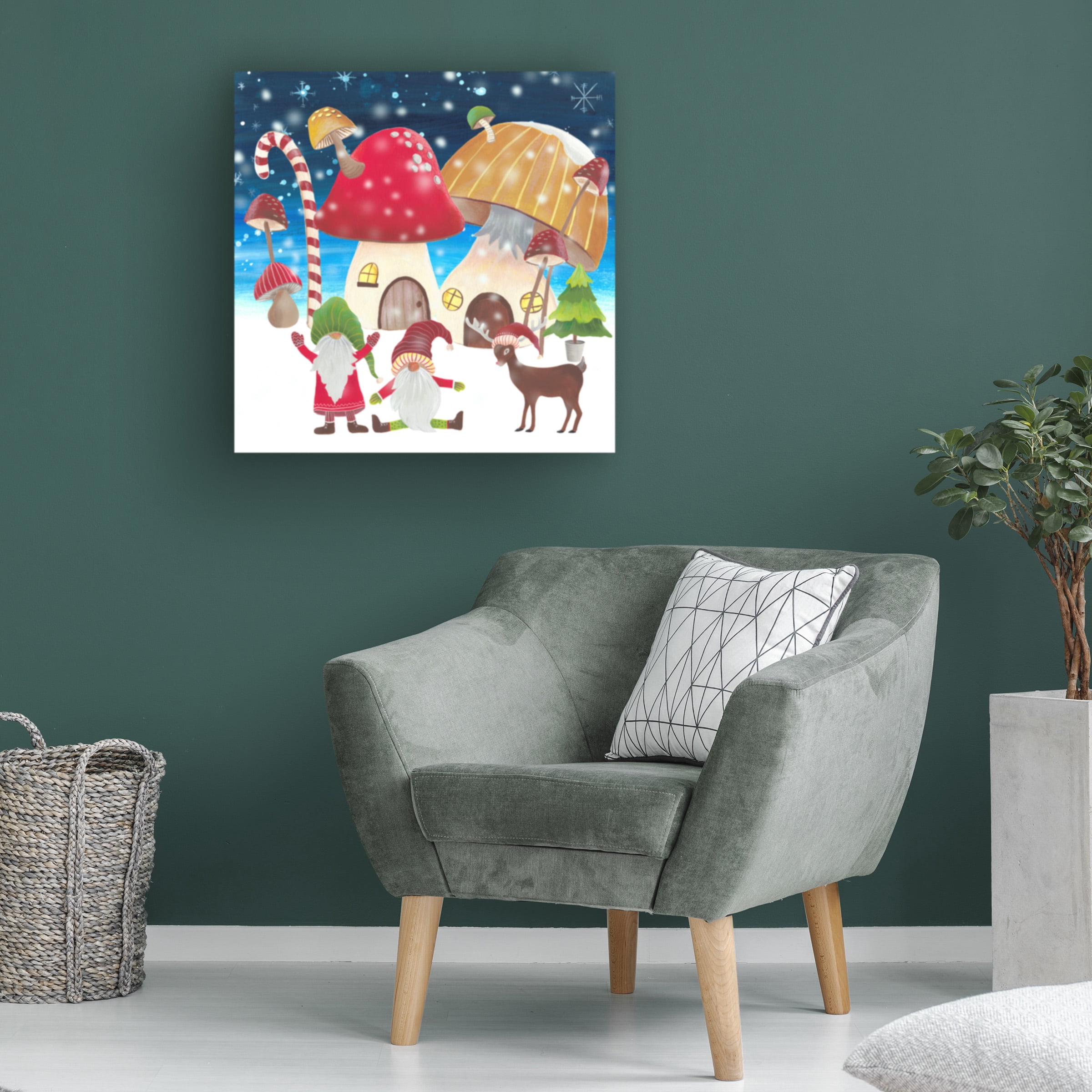 Regina Moore 'Christmas Gnomes II' Canvas Art