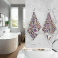 thumbnail image 6 of SKYSONIC Watercolor Paisley Hand Towels 2 PCS, Cotton Bath Towel for Drying Face Hands Body ,Absorbent Lightweight Towels for Bathroom Ktichen Travel Gym, 16"x28", 6 of 7