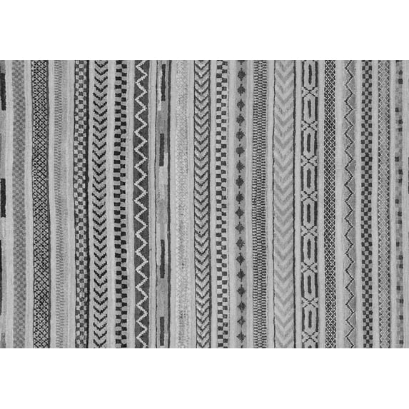 Ahgly Company Indoor Rectangle Abstract Gray Modern Area Rugs, 5' x 7'