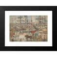 thumbnail image 2 of Maurice Prendergast 24x18 Black Modern Framed Museum Art Print Titled - Docks, East Boston (1900-1904), 2 of 5