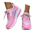 thumbnail image 4 of Shoes for Women Carnival Platform Sneakers Glitter Round Toe Lace Up Breathable Casual Sports Walking Shoes, 4 of 10