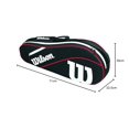 thumbnail image 2 of Wilson Advantage - Bolsa de tenis, 3 Racket Hold, Negro/Rojo, 2 of 6