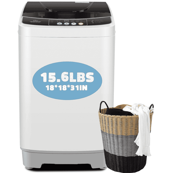 Qhomic Portable Washing Machine, 15.6lbs Washer Machine, Wash Tub and Spin-Dry Combo, Timer Control with Soaking Function for Apartment, Dorms, Camping and More