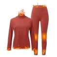 thumbnail image 4 of Tweang Thermal Base Layer Women Thermals for Women Long Johns Women Womens Thermal Underwear Sets Womens Long Johns Thermal Sets Cold Weather Top Bottom Red XL-8XL, 4 of 5