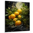 thumbnail image 2 of Designart "Yellow Zesty lemon Burst In Yellow and Green"Fruits Metal Wall Art Yellow Traditional Living Room Wall Art, 2 of 6