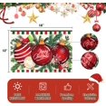 thumbnail image 2 of Christmas Placemats Set of 6, 12x18 Inch Red and Green Buffalo Check Plaid with Christmas Ball Ornaments, Christmas Table Mats for Holiday Winter Xmas Kitchen Dining Table Decor, 2 of 6