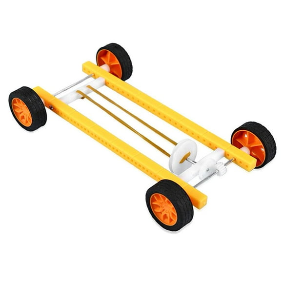 Small Production Model Rubber Band Pull Back Car Toy DIY Materials Kit