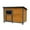 L-Brown, variant on Pefilos 41.5" Width Wooden Dog Houses for Small Medium Large Dogs Outdoor Weatherproof Dog Kennel with Raised Feet, Red