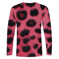 thumbnail image 4 of Blusas y camisas de manga larga y cuello redondo para hombre, estilo casual, estampado, cuello redondo, manga corta, poliéster, 4 of 4