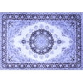 thumbnail image 1 of Ahgly Company Machine Washable Indoor Rectangle Medallion Blue Traditional Area Rugs, 2' x 5', 1 of 4