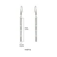 thumbnail image 4 of Wollet Pure Titanium Vertical Bar Dangle Earrings,Lightweight Drop Earrings Hypoallergenic for Women, 4 of 7